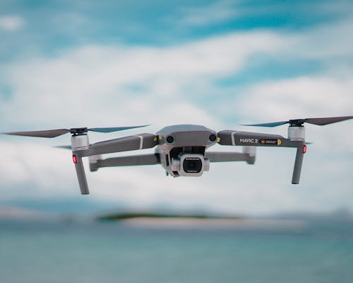 Close-up Photo of a Flying Drone