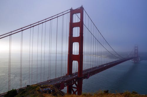 Kostnadsfria Kostnadsfri bild av dimmig, Golden Gate-bron, hängbro Stock foto