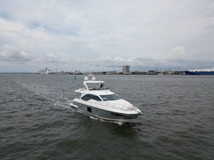 Motorboat On The Sea Bay