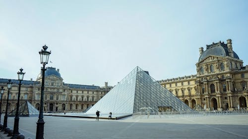The Pyramid of Louvre on the Museum Square