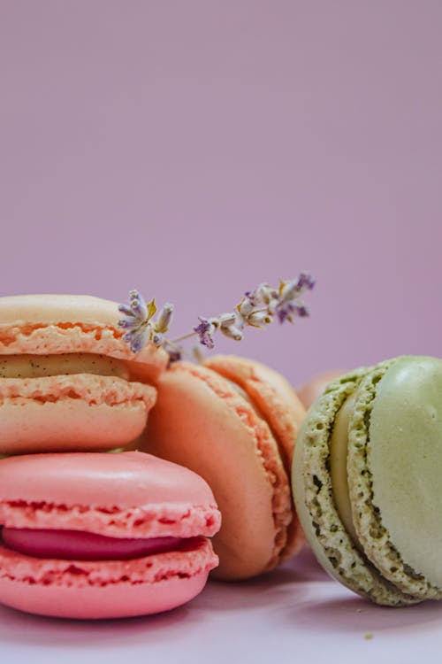 Close-Up Shot of French Macarons 