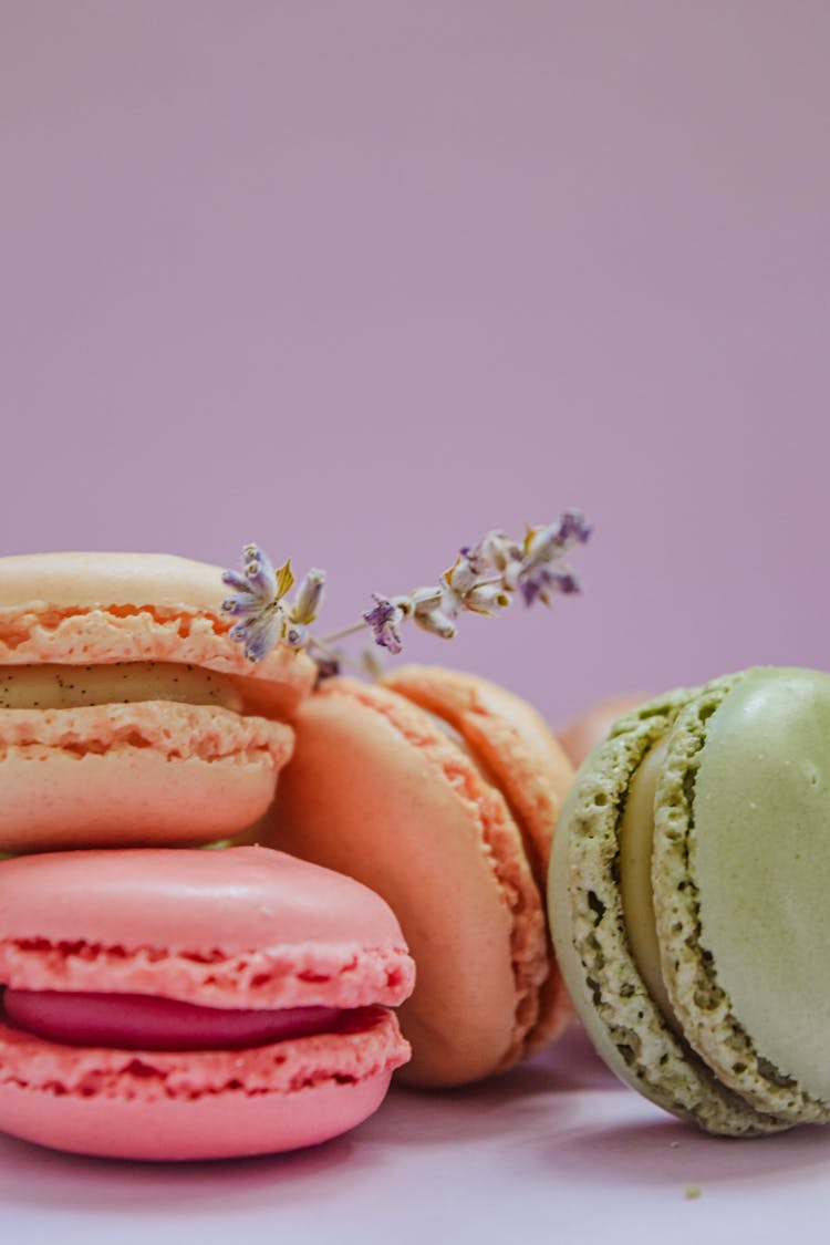 Close-Up Shot Of French Macarons 