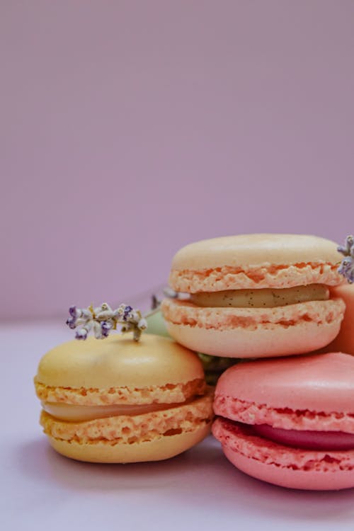 Close-Up Shot of French Macarons 