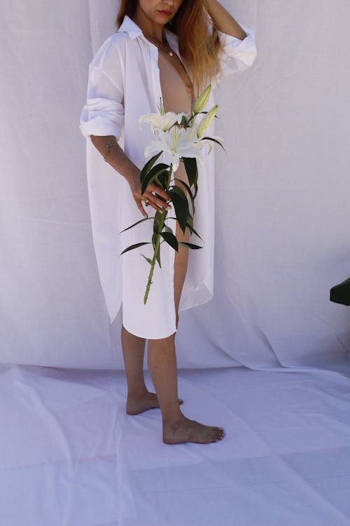 Foto stok gratis bunga putih, flora, kaum wanita