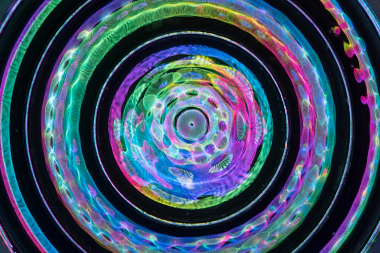 Blurred Colorful Lights In A Circle