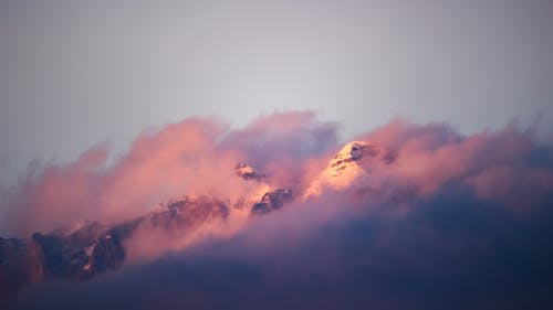 White Clouds over Mountain