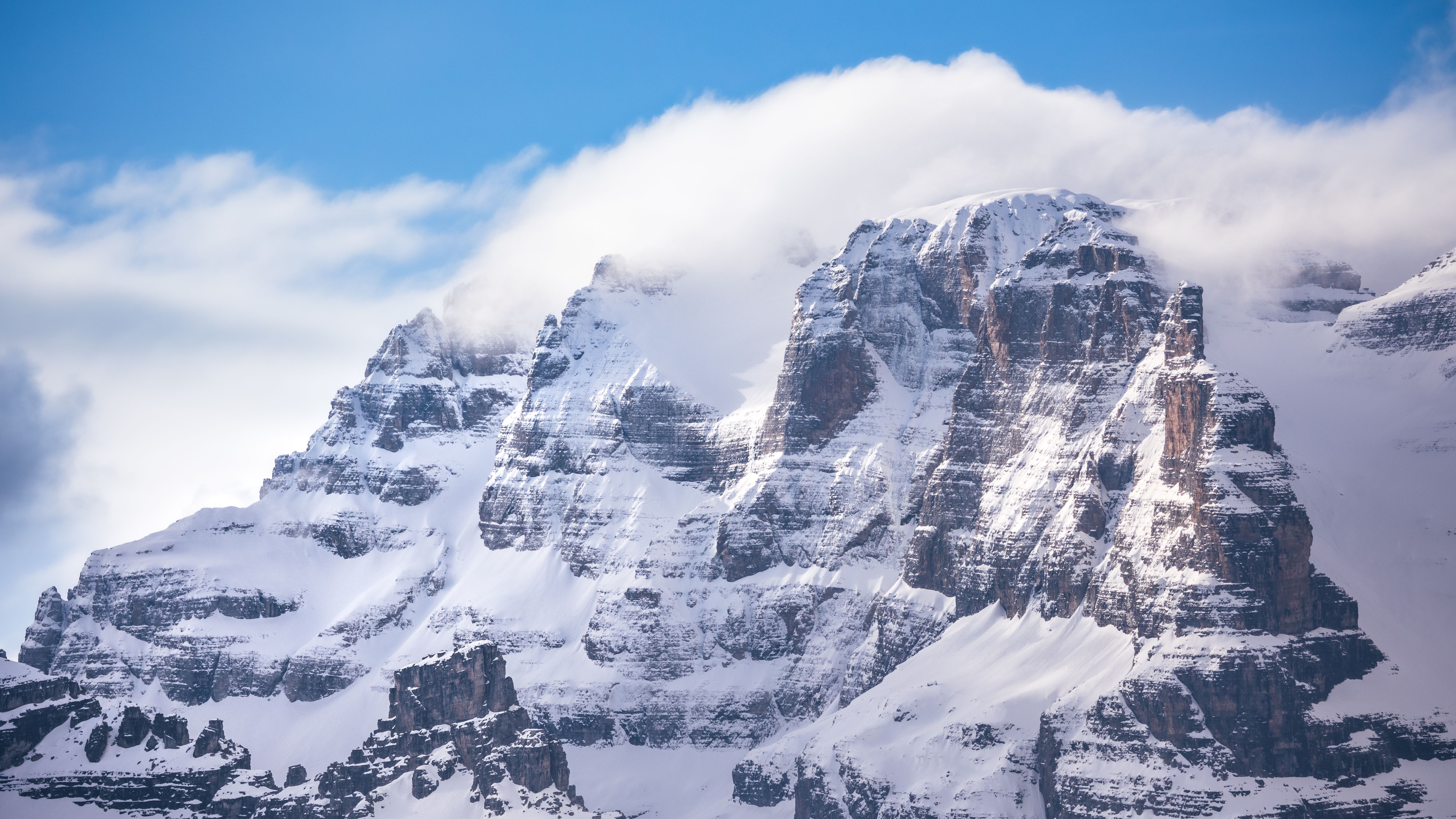 Snow Covered Mountain Under Blue Sky · Free Stock Photo