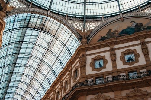 The Interior of the Galleria Vittorio Emanuele II in Milan