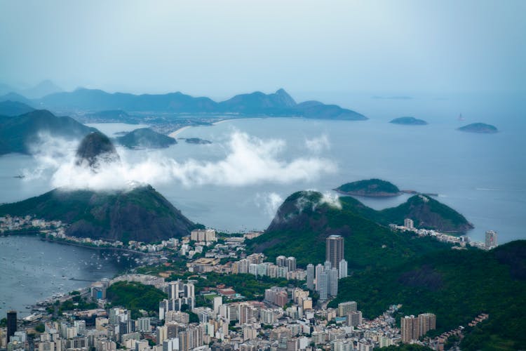 Aerial View Of Rio De Janeiro Brazil 