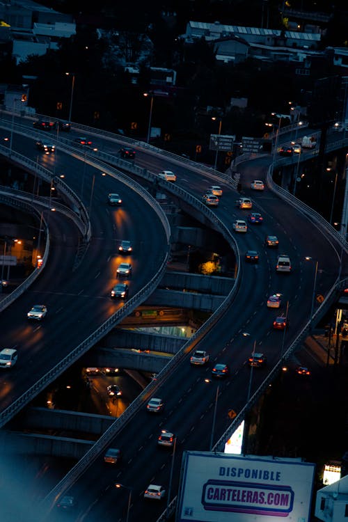 Cars on Road during Night Time