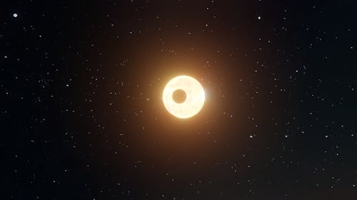 Solar Eclipse in the Night Sky 