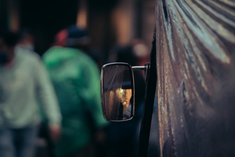 Reflection In Sideview Mirror