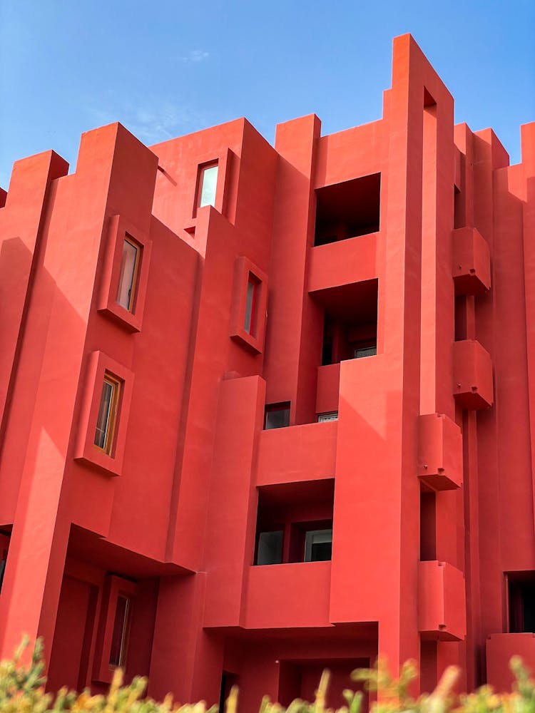 Red Residential Building