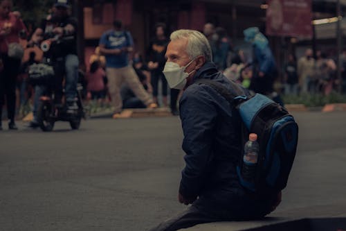 Man Carrying a Backpack