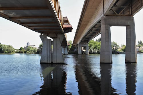 コンクリート, ブリッジ, 川の無料の写真素材