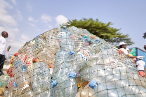 Fishing Net with Plastic Bottles