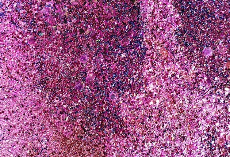 Close-up Of Purple And Pink Glitters