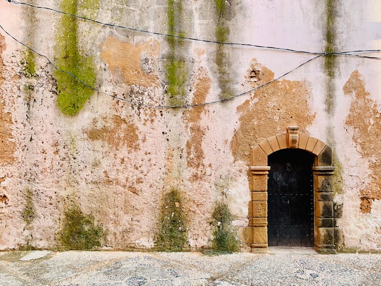 Entrance In Vintage Wall