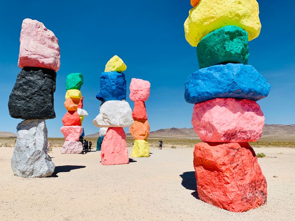 Painted Boulders Stacked on Each Other · Free Stock Photo