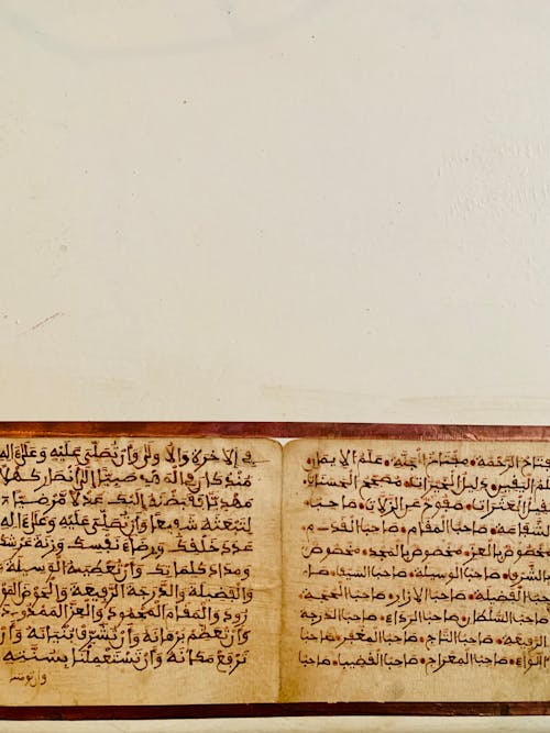 Old Manuscript on Light Background