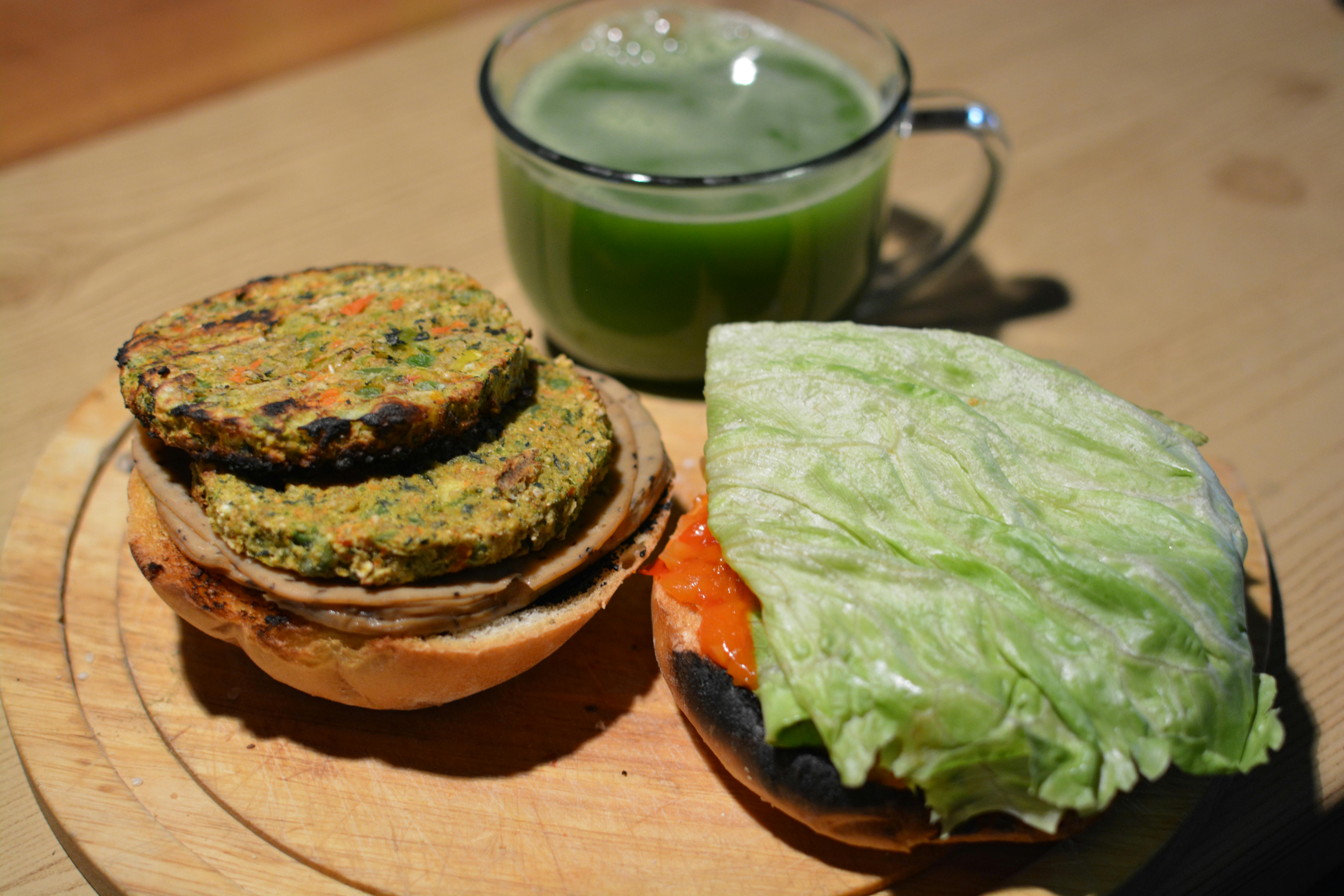 Free stock photo of celery juice, vegan, vegan burger