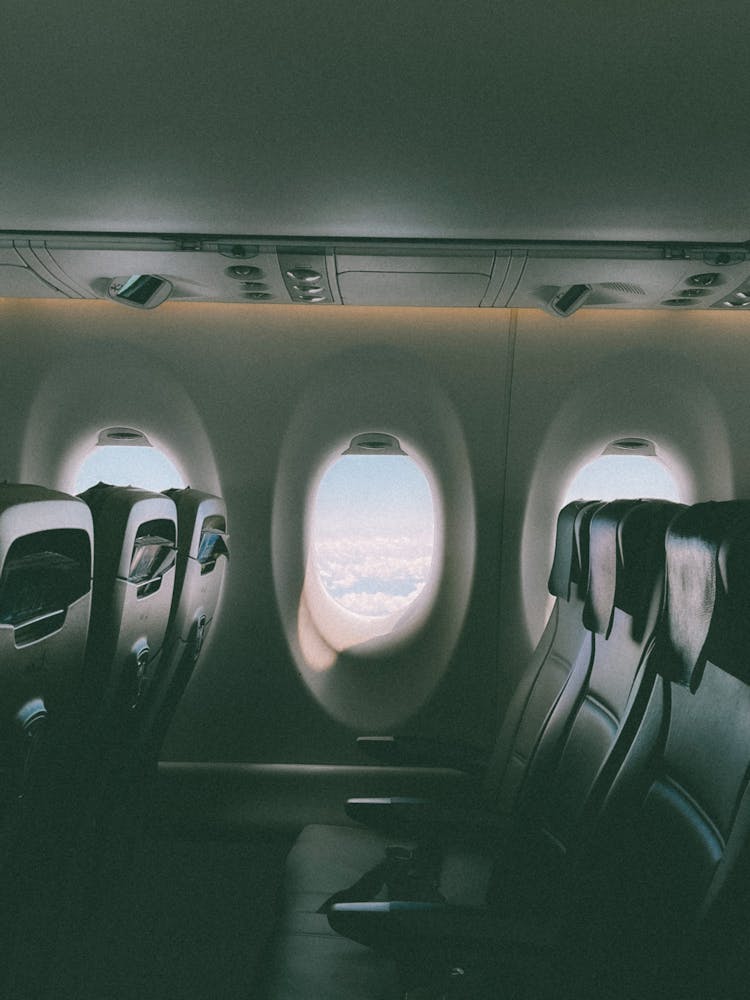 Inside Of An Empty Airplane