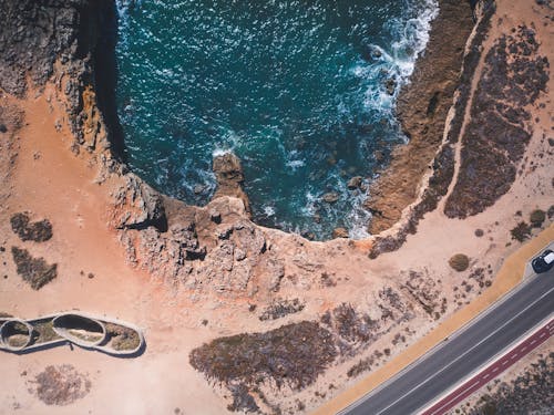 Free stock photo of drone, nature, rocks