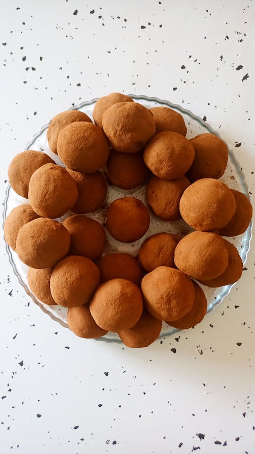 Gratis lagerfoto af chokolade bolde, delikat, flatlay