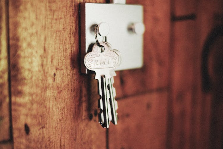 A Close-Up Shot Of Silver Keys