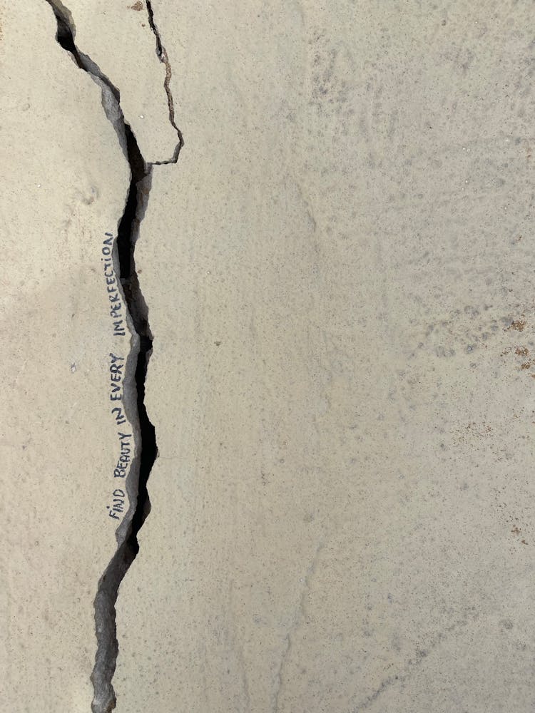 A Close-Up Shot Of A Crack