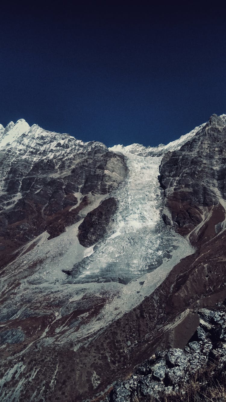 Glacier In Mountains