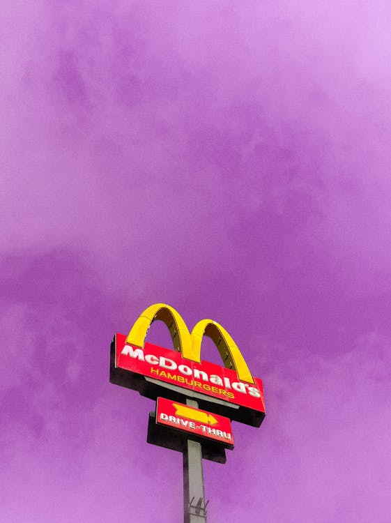 Mc Donald's Signage in Purple Sky 