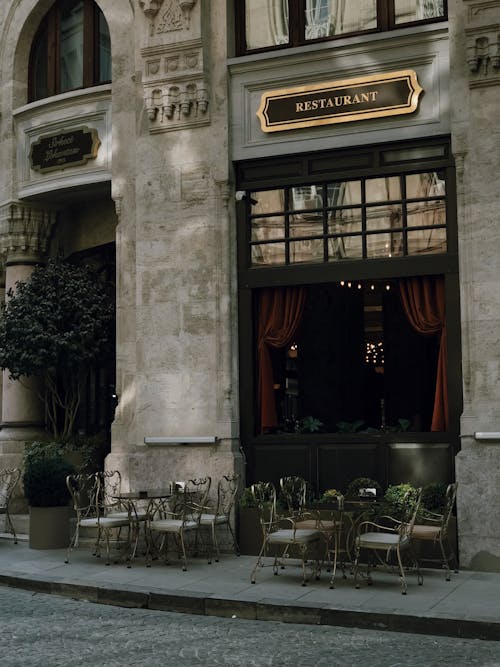 Restaurant with Sidewalk Tables 