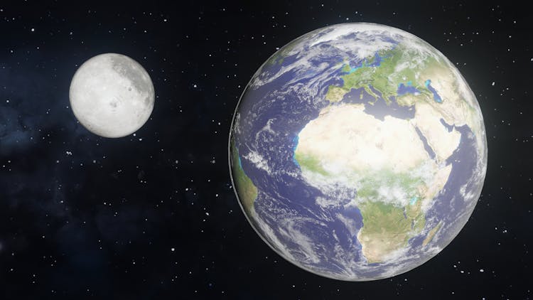 Earth And Moon