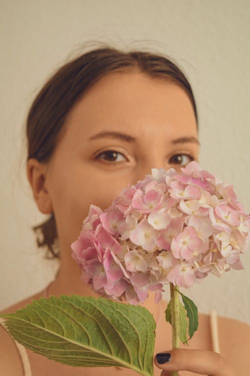 Woman Holding Flowers