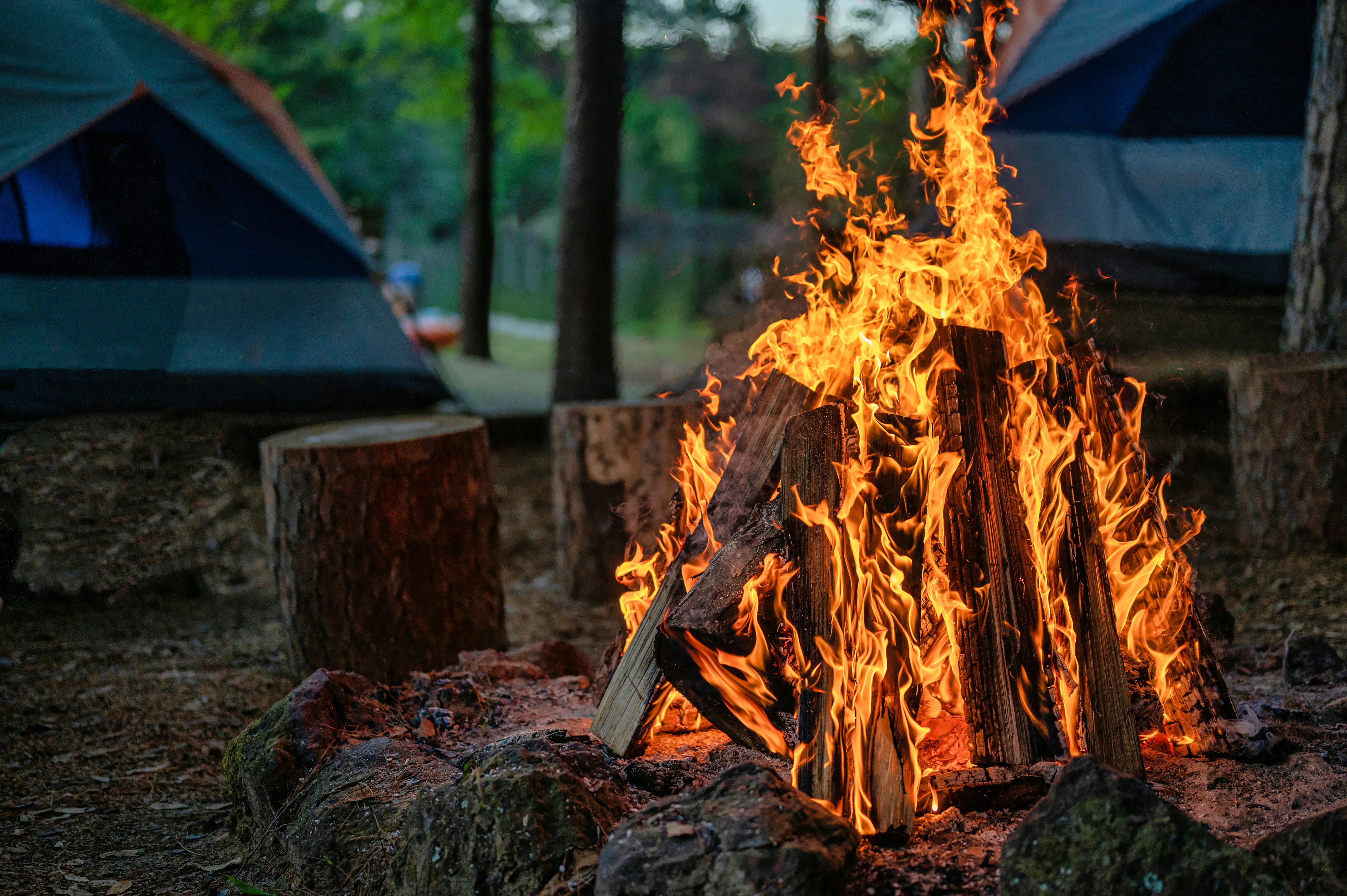 Campfire with Large Flames