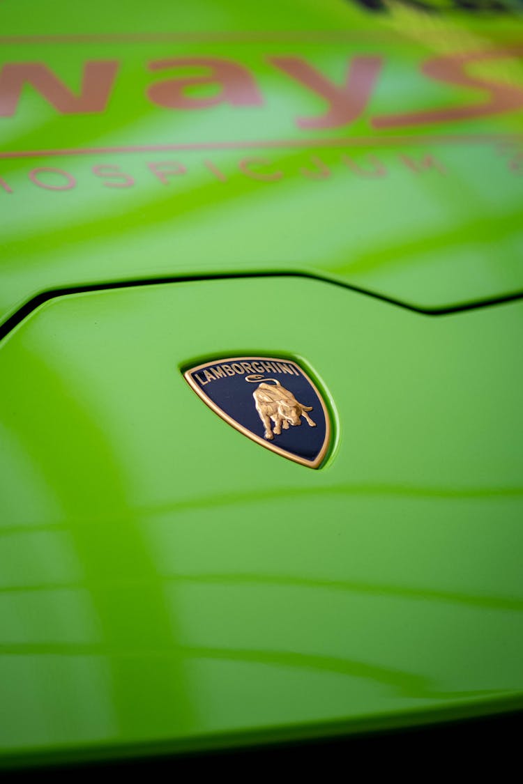 Close-up Of A Lamborghini Logo 