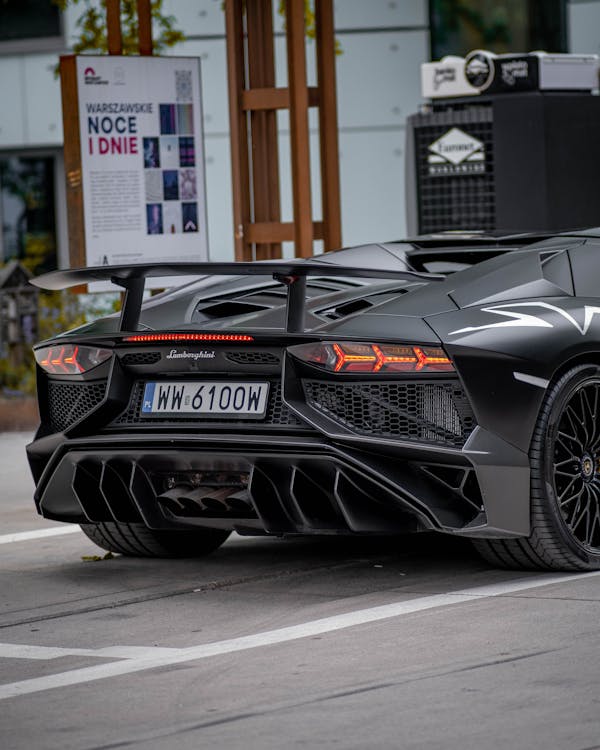 Back View of Lamborghini Aventador · Free Stock Photo