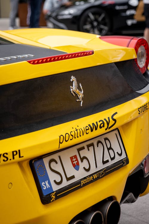 Free Ferrari in Warsaw on Positive Ways event Stock Photo