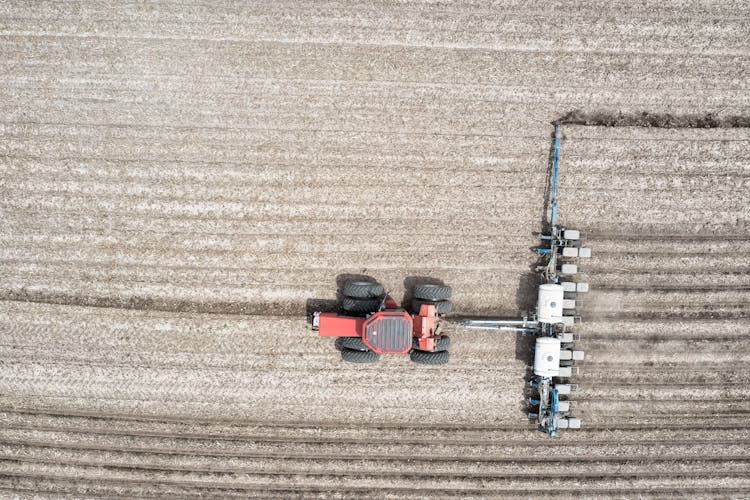 Tractor Ploughing Field