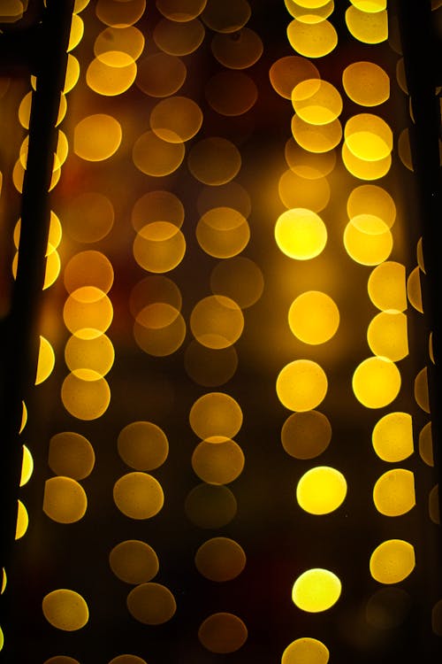 Yellow and Orange Lights with Bokeh Background