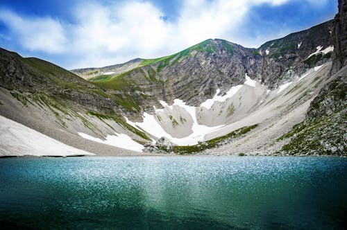 Free stock photo of blue lake, glacial valley, mountain
