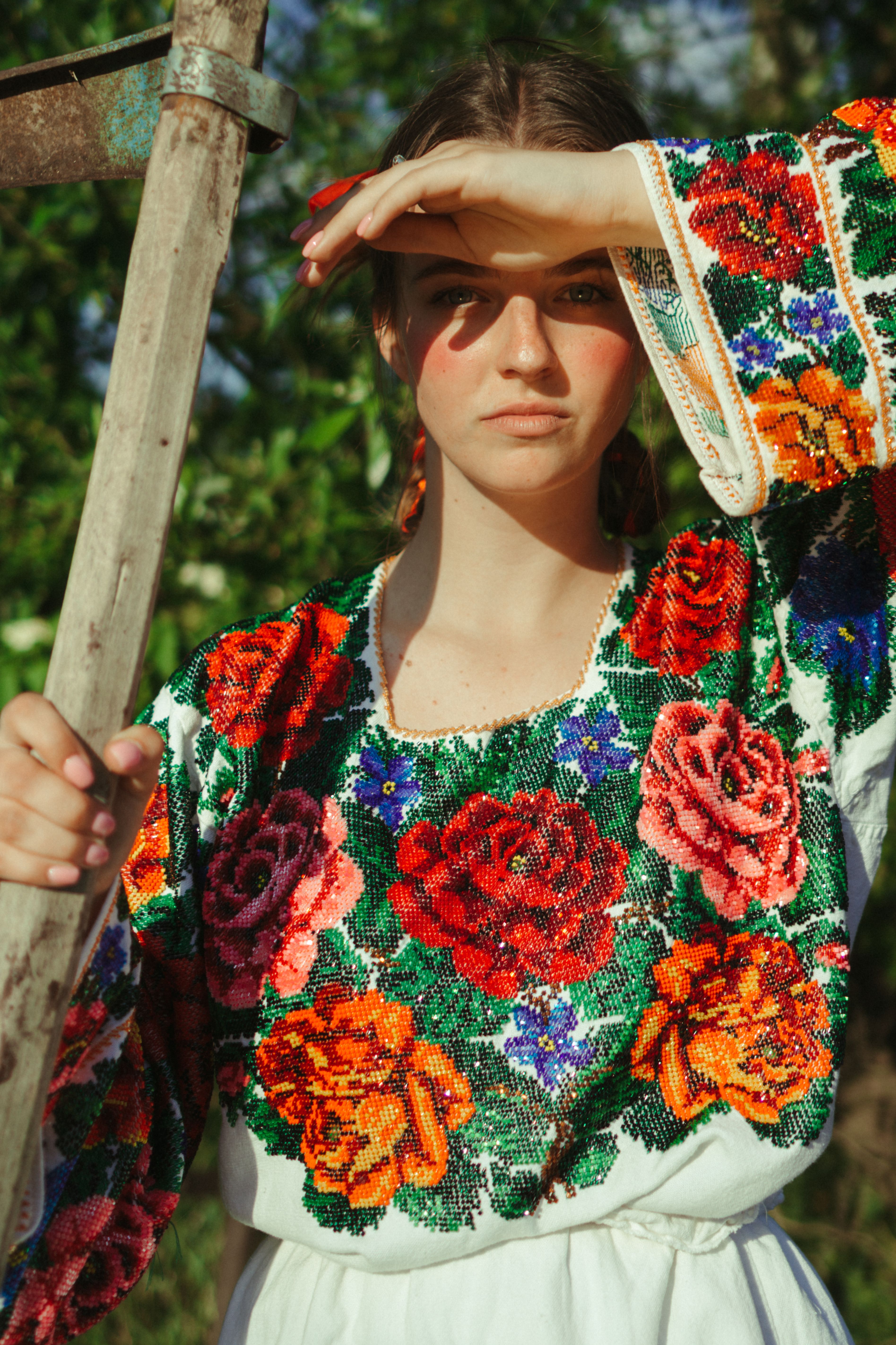 Woman Wearing a Floral Top · Free Stock Photo