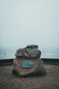 Gray Rock Formation Near Body of Water