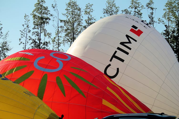 Grounded Hot Air Balloons