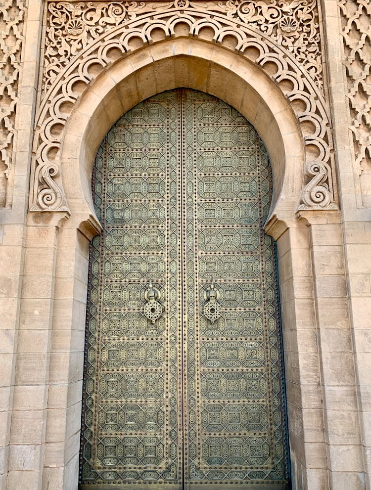 Double Doors Of The Mausoleum Of Mohammed V