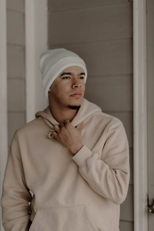 A Man in Hoodie Jacket and Beanie Hat