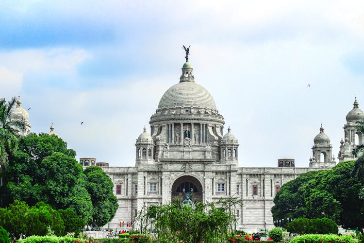 Facade Of The Victoria Memorial Museum In India