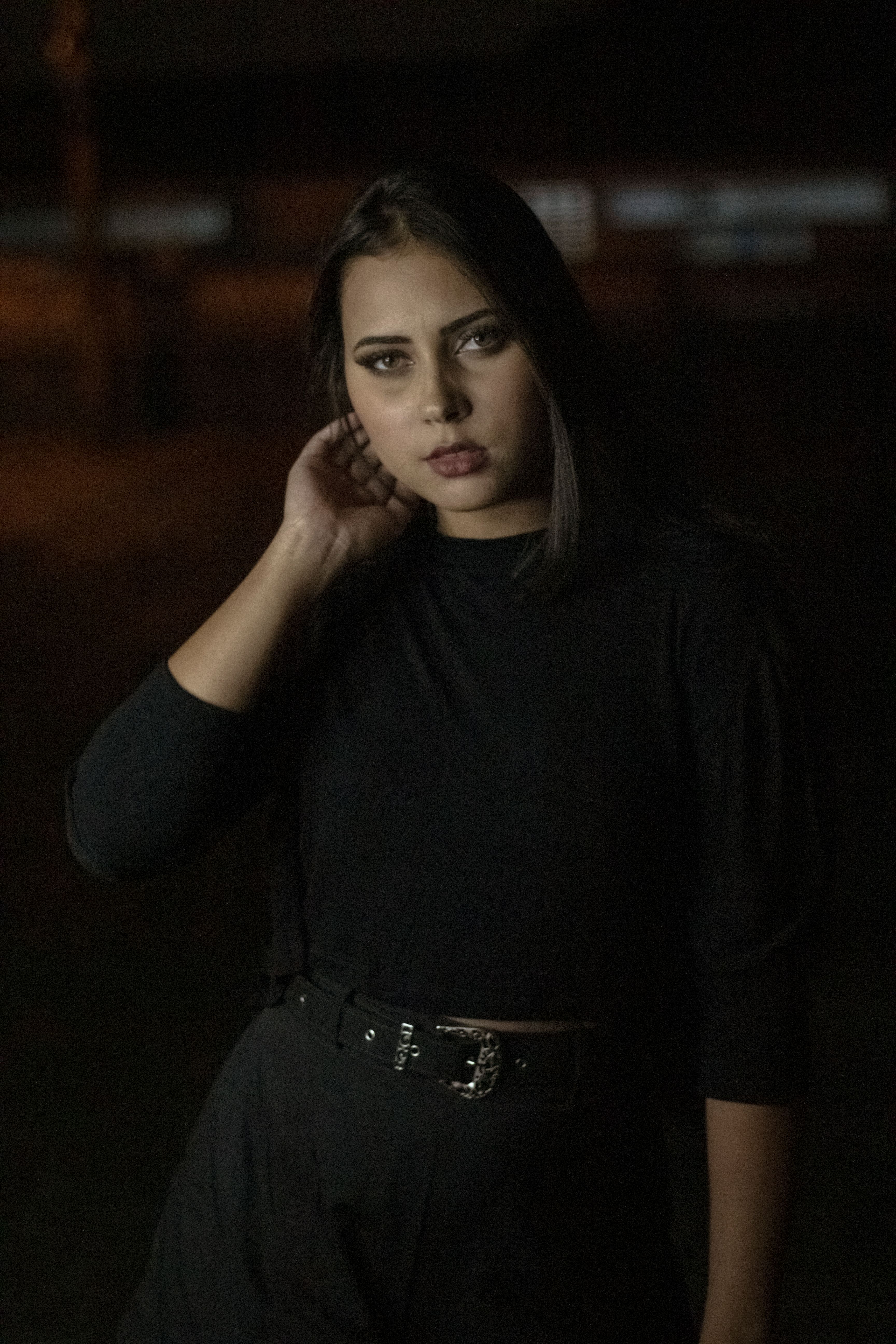 A Woman Wearing a Black Long Sleeves · Free Stock Photo