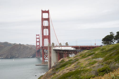 Základová fotografie zdarma na téma Kalifornie, most Golden Gate, mraky